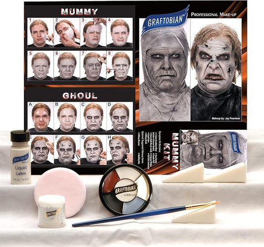Graftobian Professional Mummy/Ghoul Complete Make-up Kit with Instructions