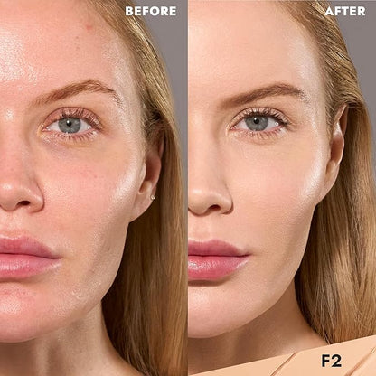 COVER FX Complete Coverage Kit: Total Cover Cream Foundation - Shade F2 + Custom Cover Blending Brush