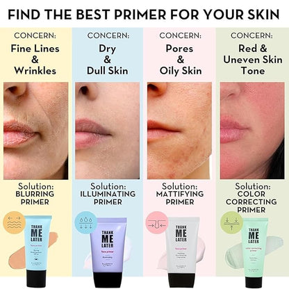 Elizabeth Mott Thank Me Later Radiant Face Primer – Dermatologist & Allergy Tested – Illuminating, Hydrating Makeup Base for Glowing Skin – Long-Lasting, Pore-Minimizing, Oil-Free, Cruelty-Free, 30g