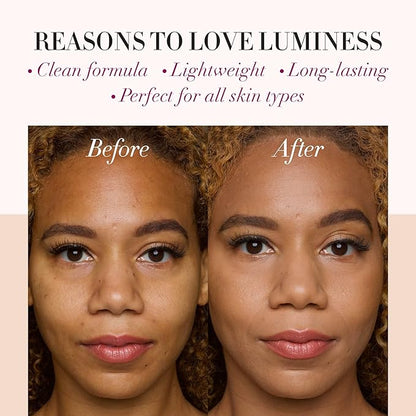 LUMINESS Silk Airbrush Spray Foundation - Full Coverage Foundation - Formula Hydrates & Moisturizes with Hyaluronic Acid, Aloe Vera & Hydrolyzed Silk (Shade - Deep)