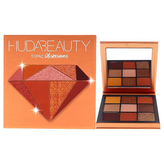 Huda Beauty Obsessions Eyeshadow Palette - Topaz Women Eye Shadow 0.04 oz, Powder