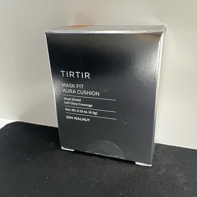 [*Mini Size*] TIRTIR Aura Glow Silver Cushion | Korean Cushion Foundation, (#35N Walnut, 0.15 Fl Oz)