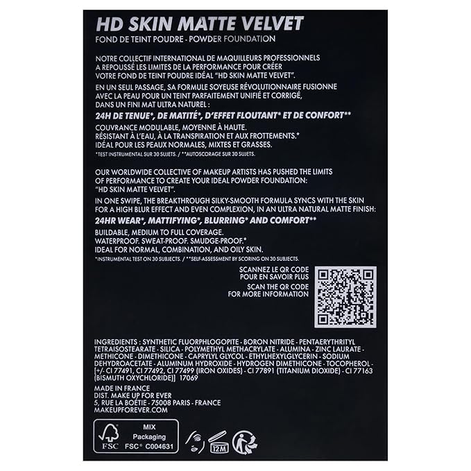 HD Skin Matte Powder Foundation - 2N26 by Make Up For Ever for Women - 0.38 oz Foundation