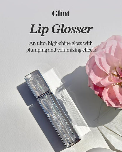 Glint Lip Glosser (Lip Glosser, 0.09oz) - Hydartions, Moisturizing Plumping Lip Gloss with Radiant Shine, Long Lasting, Korean Skin Care. Provence Rose & Calendula Extract.