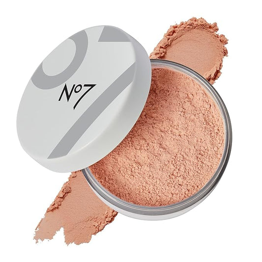 No7 Flawless Finish Loose Powder - Medium Rich - Loose Finishing Powder - Makeup Setting Powder with Matte Finish for All Skin Tones - All Skin Types Including Oily Skin (0.71 oz)