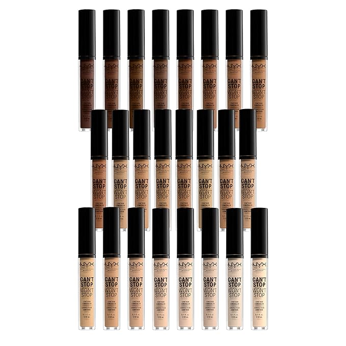 NYX PROFESSIONAL MAKEUP Can't Stop Won't Stop Contour Concealer, 24h Full Coverage Matte Finish - Natural