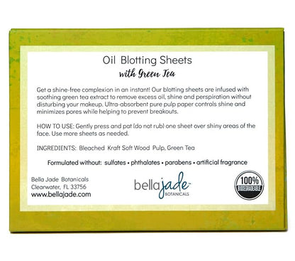 Oil Blotting Paper Sheets – Instantly Absorbs Excess Oil and Shine from Face without Smudging Makeup – Large size, 200 Tissues … (green tea)