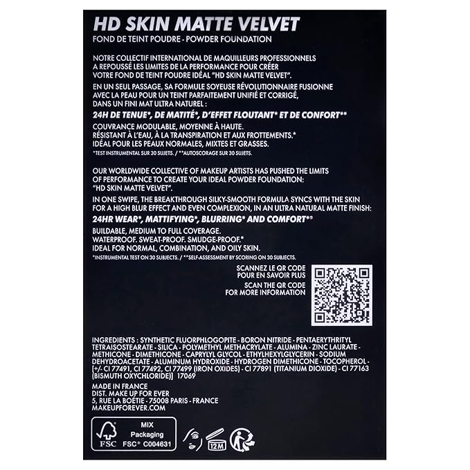 HD Skin Matte Powder Foundation - 2R24 by Make Up For Ever for Women - 0.38 oz Foundation