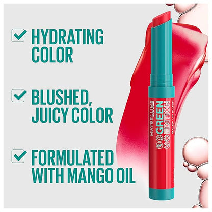 MAYBELLINE New York Green Edition Balmy Lip Blush, Formulated With Mango Oil, Desert, Yellow Nude, 1 Count (Pack of 2)