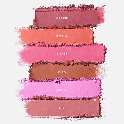 Saie SuperSuede Baked Blush - Talc-Free Powder Blush for All Day Wear - Enriched with Plant-Derived Squalane + Glycerin to Help Moisturize Dry Skin - Ciao (.01 Ounce)