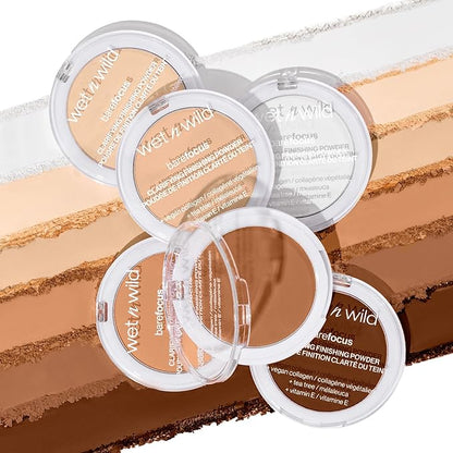 wet n wild Bare Focus Clarifying Finishing Powder | Matte | Pressed Setting Powder Fair-Light