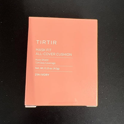 [*Mini Size*] TIRTIR All Cover Pink Cushion | Korean Cushion Foundation, (#21N Ivory, 0.15 Fl Oz)