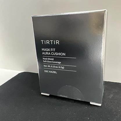 [*Mini Size*] TIRTIR Aura Glow Silver Cushion | Korean Cushion Foundation, (#33C Hazel, 0.15 Fl Oz)