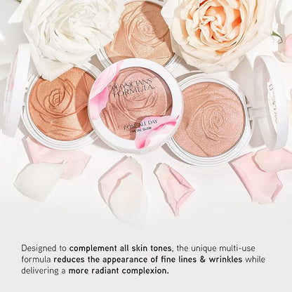 Physicians Formula Rosé All Day Highlighter Blush Face Powder, Blush Petal Glow, Shimmering Rose, Dermatologist Tested, Clinicially Tested (Pack of 2)
