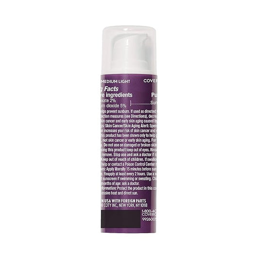 COVERGIRL Advanced Radiance Age Defying Foundation Makeup Medium Light, 1 oz (packaging may vary) (Pack of 2)
