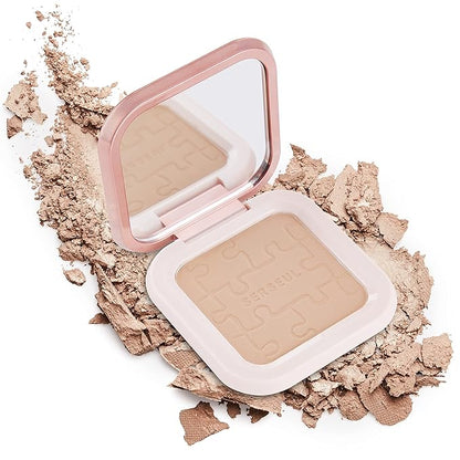 MEICOLY Contour Palette,Shimmer Highly Pigmented Face Powder,Silky Smooth Long-Lasting Delicate Contour Powder Face Contouring Makeup Kit with Brush and Mirror,01 Soft Grey