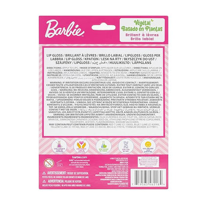 Barbie 7 Piece Plant Based Lip Gloss, Girls Party Favors, First Makeup Set for Girl, Perfect for Parties, Sleepovers, and Birthday Gifts, Ages 3+, by Townley Girl
