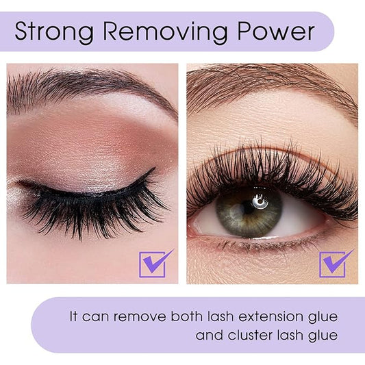 Wendy Eyelash Remover for Lash Extensions: Supply to Lash Artists, Wand, Effectively, Low Irritation, Clear, 5ml, Rose-flavored