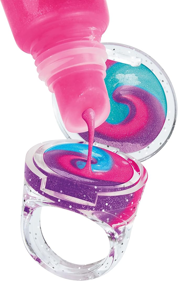 Cra-Z-Art Shimmer 'n Sparkle Glitter & Gem Lip Gloss Lockets DIY Activity Set, DIY Lip Gloss Maker, Birthday for Ages 8 and Up