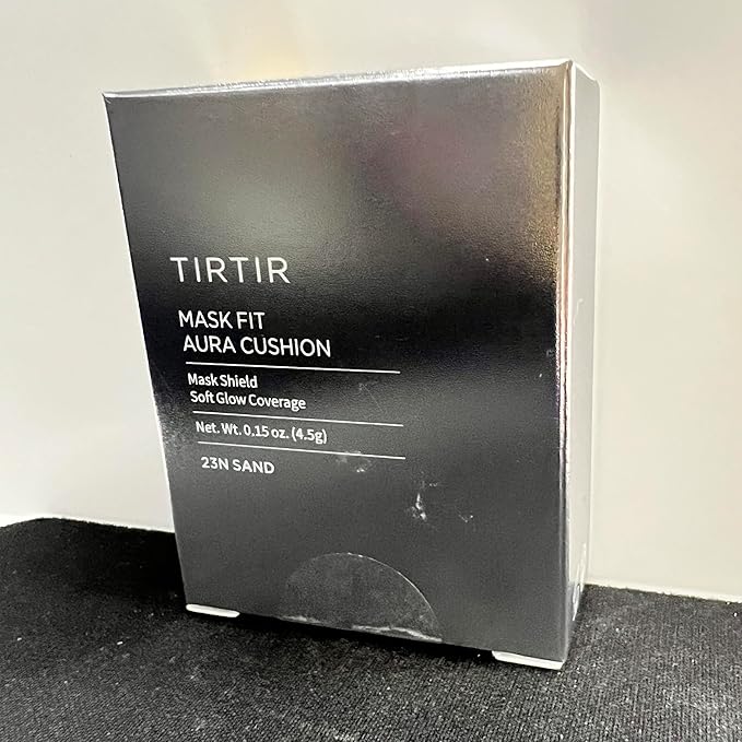 [*Mini Size*] TIRTIR Aura Glow Silver Cushion | Korean Cushion Foundation, (#23N Sand, 0.15 Fl Oz)