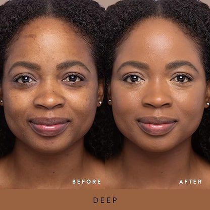 LAURA GELLER NEW YORK Redness Care Kit: Double Take Liquid Foundation, Deep + Ideal Fix Concealer, Deep + Baked Blurring and Setting Powder, Tan/Deep