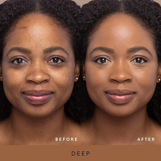 LAURA GELLER NEW YORK Redness Care Kit: Double Take Liquid Foundation, Deep + Ideal Fix Concealer, Deep + Baked Blurring and Setting Powder, Tan/Deep