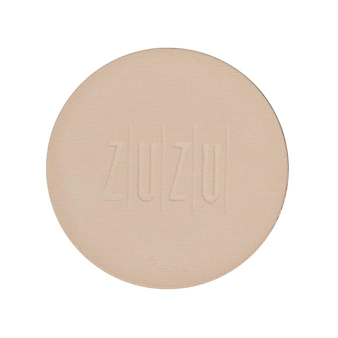 ZUZU LUXE Mineral Powder, Dual Powder Foundation, medium to full coverage, natural finish. Natural, Paraben Free, Vegan, Gluten-free, Cruelty-free, Non GMO, .32 oz. (Refill D-4)
