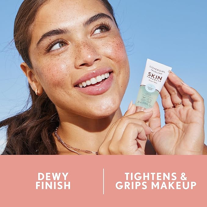 CoverGirl TruBlend Skin Enhancer, Sticky Grip, Primer, Plumps Dry Skin, Blurs Pores, Hydrating, Brightening, Lasts All Day, 0.81oz
