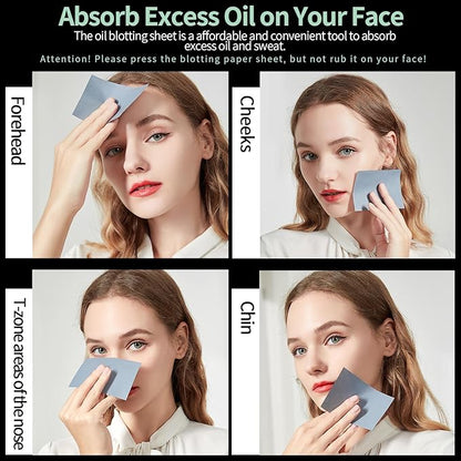 FANDAMEI 1800 Counts Oil Blotting Sheets for Face, Oil Absorbing Papers for Oily Skin, Oil Control Film, Tissues