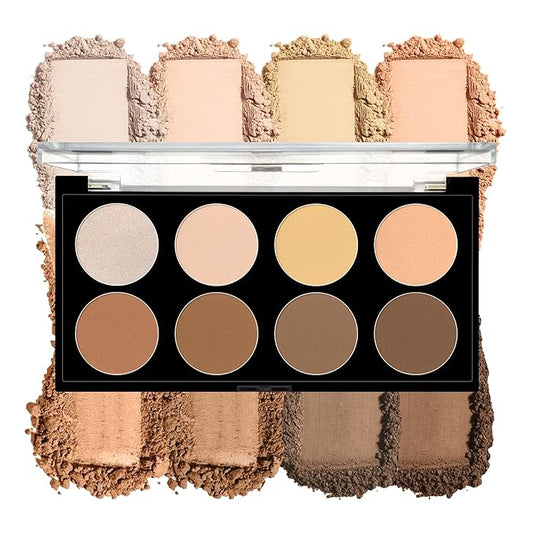 Makeup Highlight & Contour Pro Palette Lightweight Blendable Long Lasting Waterproof Non-Smudge Natural Makeup Contour