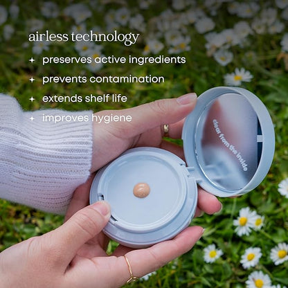 Natural Glow Foundation - Light to Medium Coverage Cushion Foundation with Hyaluronic Acid & Tea Tree Extract - Vegan & Cruelty-Free Cream - K Beauty - 15g/0.52oz - Mahogany