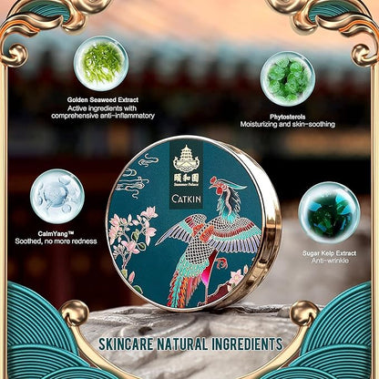 Catkin 2Pcs Makeup Set Includes BB Cream Air Cushion Foundation C01 and Cheek Blush C01