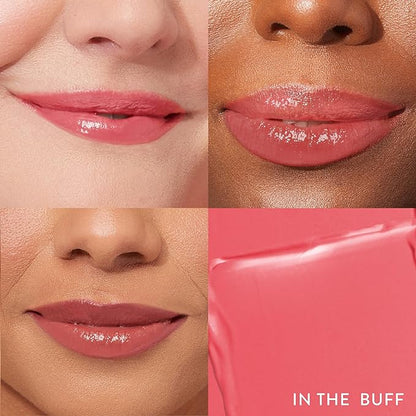 LAURA GELLER NEW YORK Jelly Balm Moisturizing Tinted Lip Balm Duo - In the Buff & Sheerly Amazing - Hydrating Vitamin E - Semi-Shine Finish