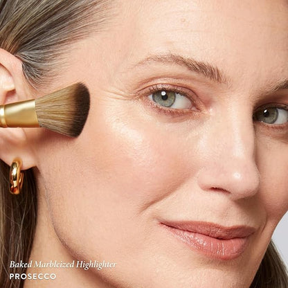 LAURA GELLER NEW YORK Baked Marbleized Highlighter, Prosecco - Radiance Enhancing Makeup - Powder Highlighter Face Makeup