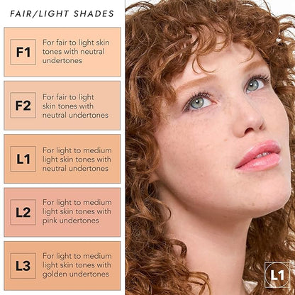 COVER FX Pressed Mineral Foundation - Shade L3 - Weightless Powder Foundation - Buildable Light to Full Coverage - Matte Finish - All Skin Types