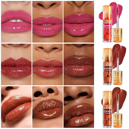 6 Colors Duck Lip Plumper Gloss,High Pigment Plumping Lip Gloss,Hydrating Lip Glow Oil, Lip Balm for women, Vegan Lip Makeup,Lip Stick Set for Women.Lip Care Oil Set.