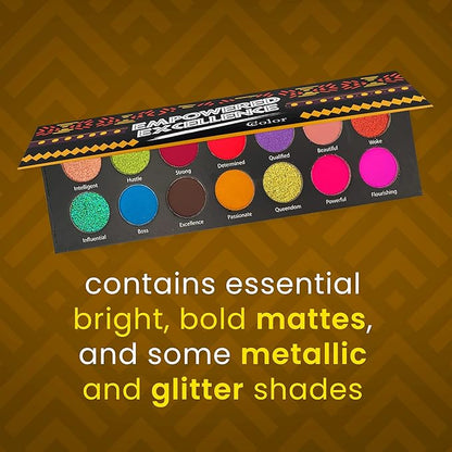 Ccolor Cosmetics Empowered Excellence, 14-Color Eyeshadow Palette, Highly Pigmented, Long-Wearing, Easy-to-Blend, Pink, Mauve, & Neutral Eye Shadow, Professionally Formulated Eye Makeup