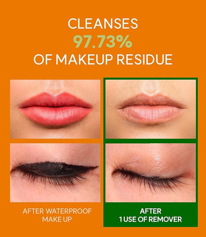 FRUDIA WELCOS Re:proust Essential Deep Clean Lip & Eye Remover | Bi Phase Vegan Lip & Eye Makeup Remover | Mascara Lipstick Remover | Korean Makeup Remover | Organic Gentle Makeup Remover 10.14 fl oz