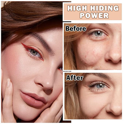 Flawless AirBrush Foundation High Coverage Foundation Smooth Creamy Matte Spray Foundation Makeup Kit For Mature Skin With Natural Nude Finish #Natural Color