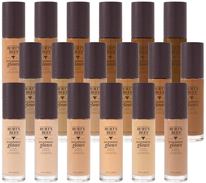 Burts Bees Goodness Glows Liquid Makeup, Rich Caramel - 1.0 Ounce (Pack of 2)