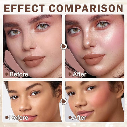 3PCS Cream Contour Stick Makeup Kit Face Contour Highlighter Stick,Smooth Cream Bronzer Contour Blush Stick Long Lasting Highlighter Makeup Stick for Cheeks,Eyes,Lips (02,05,06)