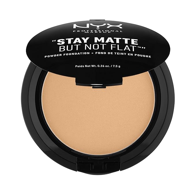 NYX PROFESSIONAL MAKEUP Stay Matte But Not Flat Powder Foundation, Soft Beige