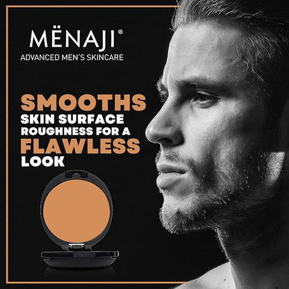 MËNAJI Anti-Shine Powder (HDPV) - Anti-Shine Face Make-Up for Men - Natural Looking Makeup - Mens Cosmetics - Sunless Tan