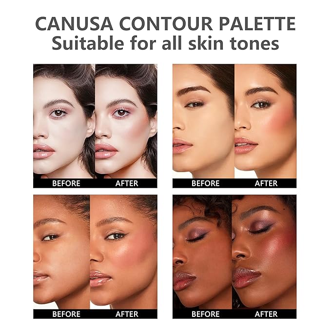 4-IN-1 Contour Palette the powder is delicate and naturally adheres to the skin, creating a three-dimensional andexquisite facial makeup. Bronzer Titanium