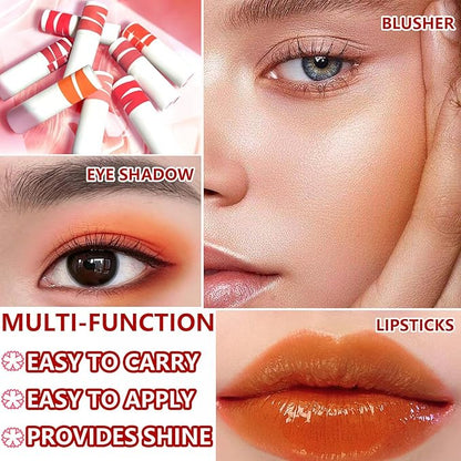 Lip Tint Stain Set,Mini Velvet Lip Tint Watery Lip Stain Long Lasting Waterproof Moisturizing Lip & Cheek Tint,Hydrating,Natural Glossy Liquid Lipstick Lip Gloss Kits for Women (set G)