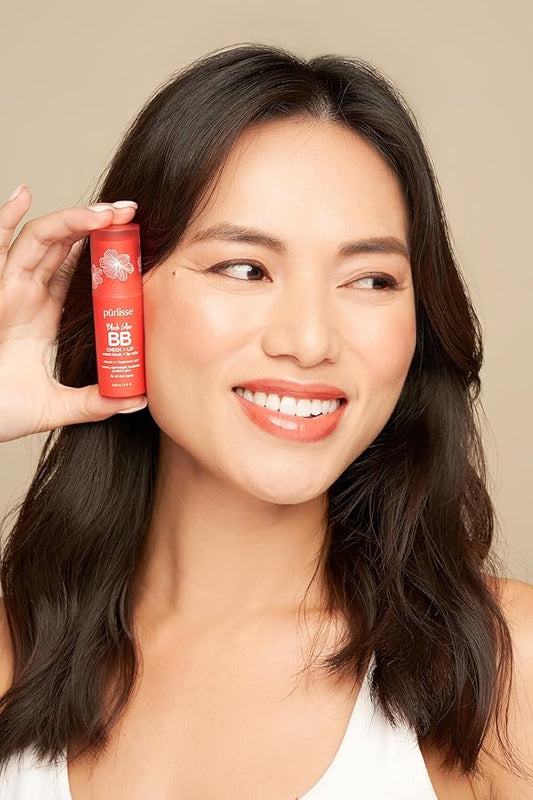 Prlisse Blush Glow Lip and Cheek Tint - Summer Coral (.28 oz) - 2-in-1 Cream Blush Stick for Cheeks and Lips with Vitamin E & Hyaluronic Acid - Hydrating & Buildable