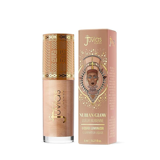 Juvia's Place Nubian Glow Liquid Luminizer Ivory Light - Radiant Highlighter Makeup Glowy Tint Daily Dewy Luminous Beauty Creamy Bronzing Skincare Radiating Brightening Natural Shine Face & Cheeks