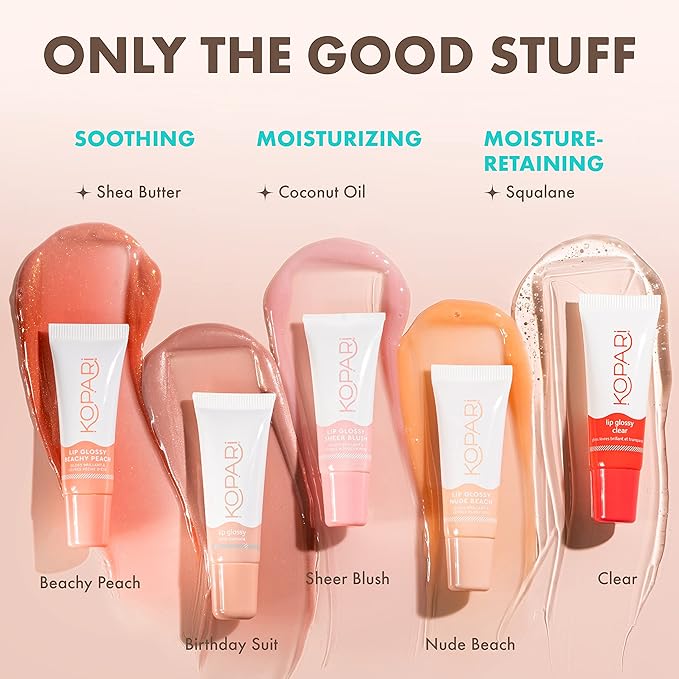 Kopari Sheer Blush Lip Glossy 4pk