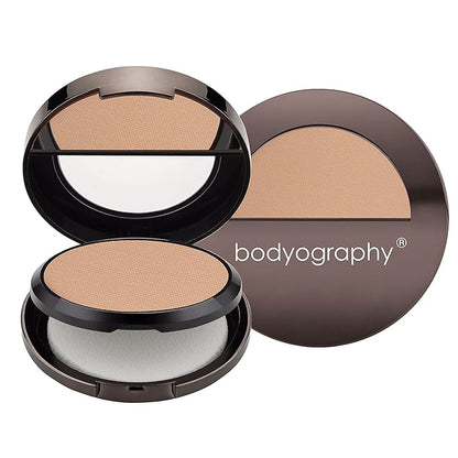 Bodyography Anti Aging Face Powder (Medium Dark): Matte Oil-Free Salon Foundation Powder Makeup w/ Vitamin E, C & Antioxidants | Gluten-Free, Cruelty-Free, Paraben-Free
