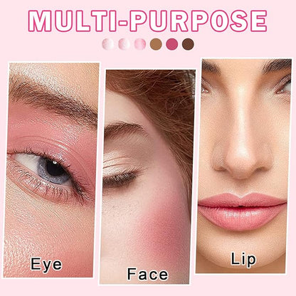DAMUSI 6PCS Cream Contour Stick Makeup Contour Kit,Shades with Cream Bronzer Stick,Cream Blush Stick,Highlighter Stick for a Flawless Look,Long Lasting and Smooth Contorno Maquillaje - Set A